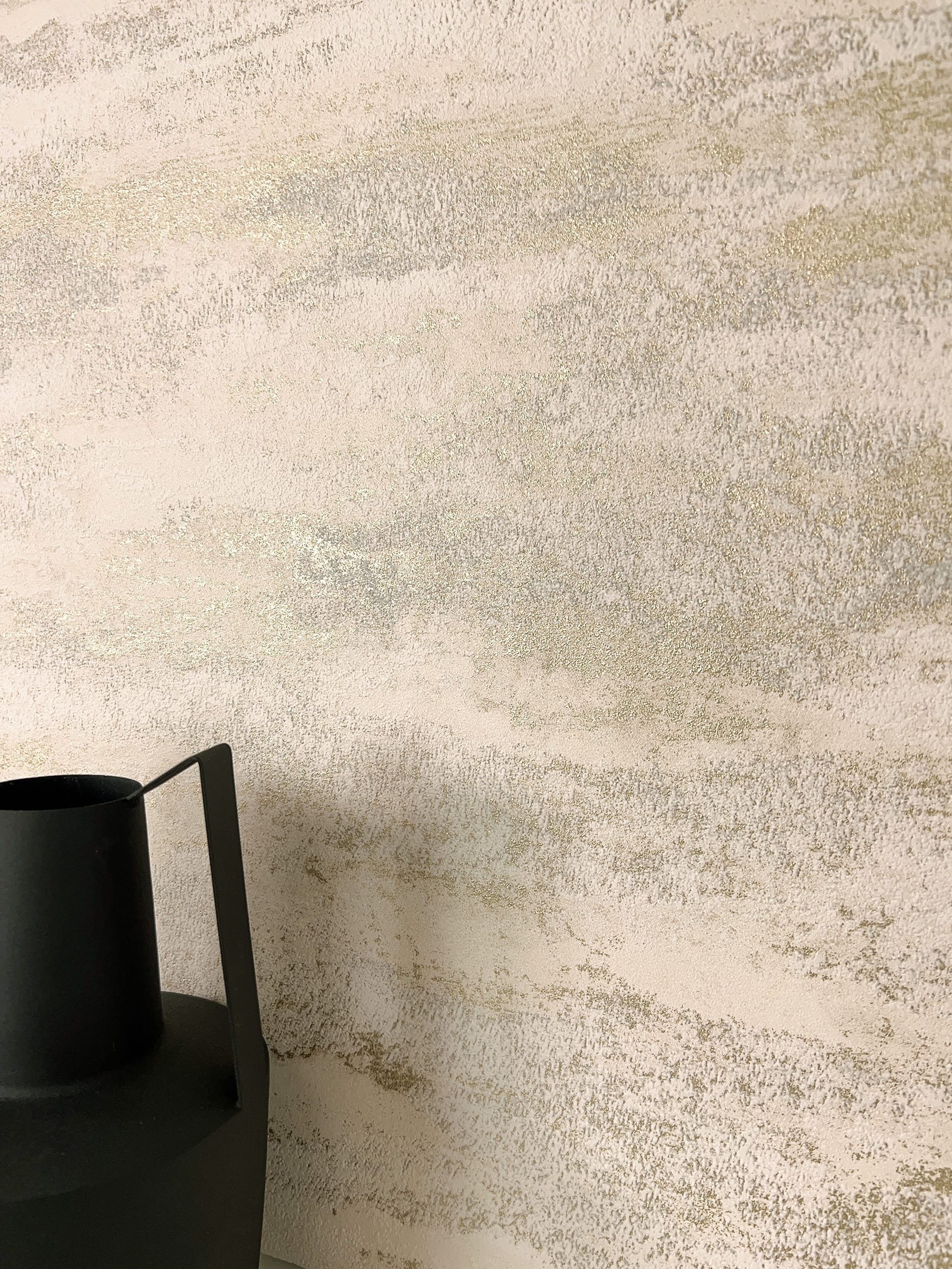 Newroom Vliestapete, Beige Tapete Modern Putzoptik günstig online kaufen