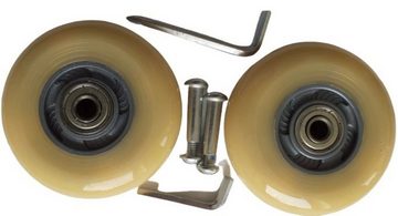 Botells Longboard-Rolle ABEC 7, 2-Set Ersatz Leucht-Räder, Waveboard, Scooter 80mm Alu-Achse (2er Set), Breite: 24mm Querschnitt (Höhe) 24mm Breite Radlager