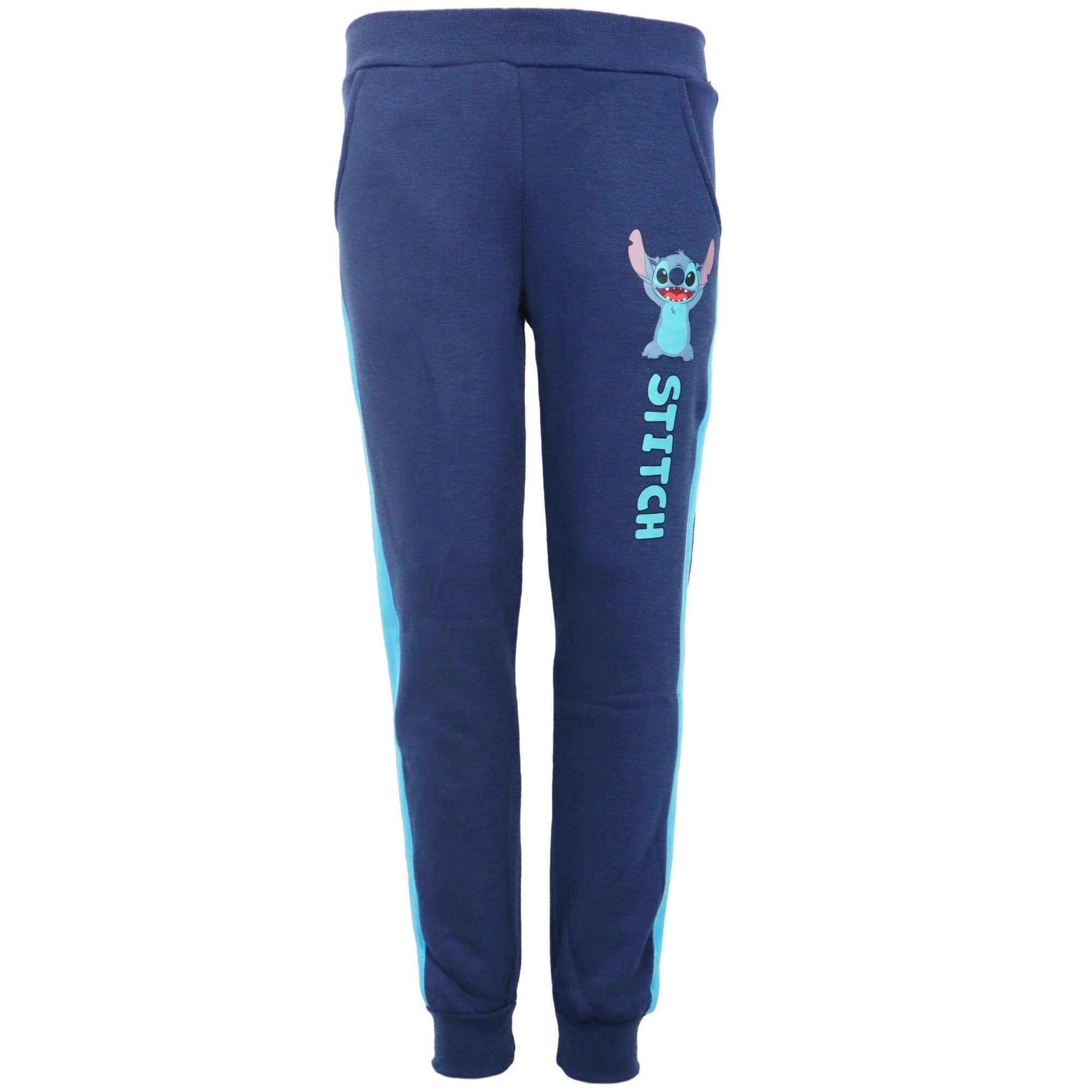 Disney Jogginganzug Disney Stitch Kinder Fleece Joggingset Sporthose Hose Jacke, Gr. 92 bis 128