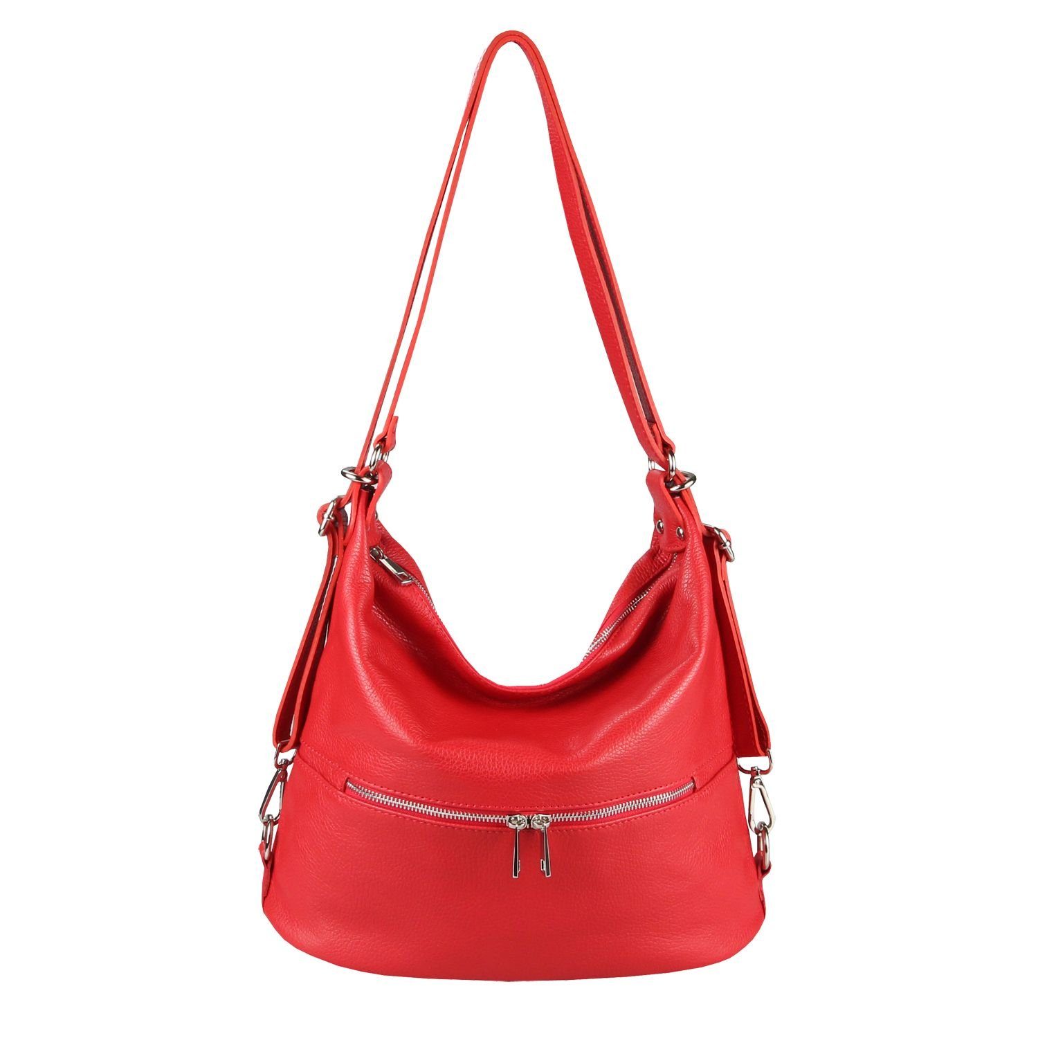 Rucksack Made in Italy Damen Leder Daypack Backpack Tasche Schultertasche Reise