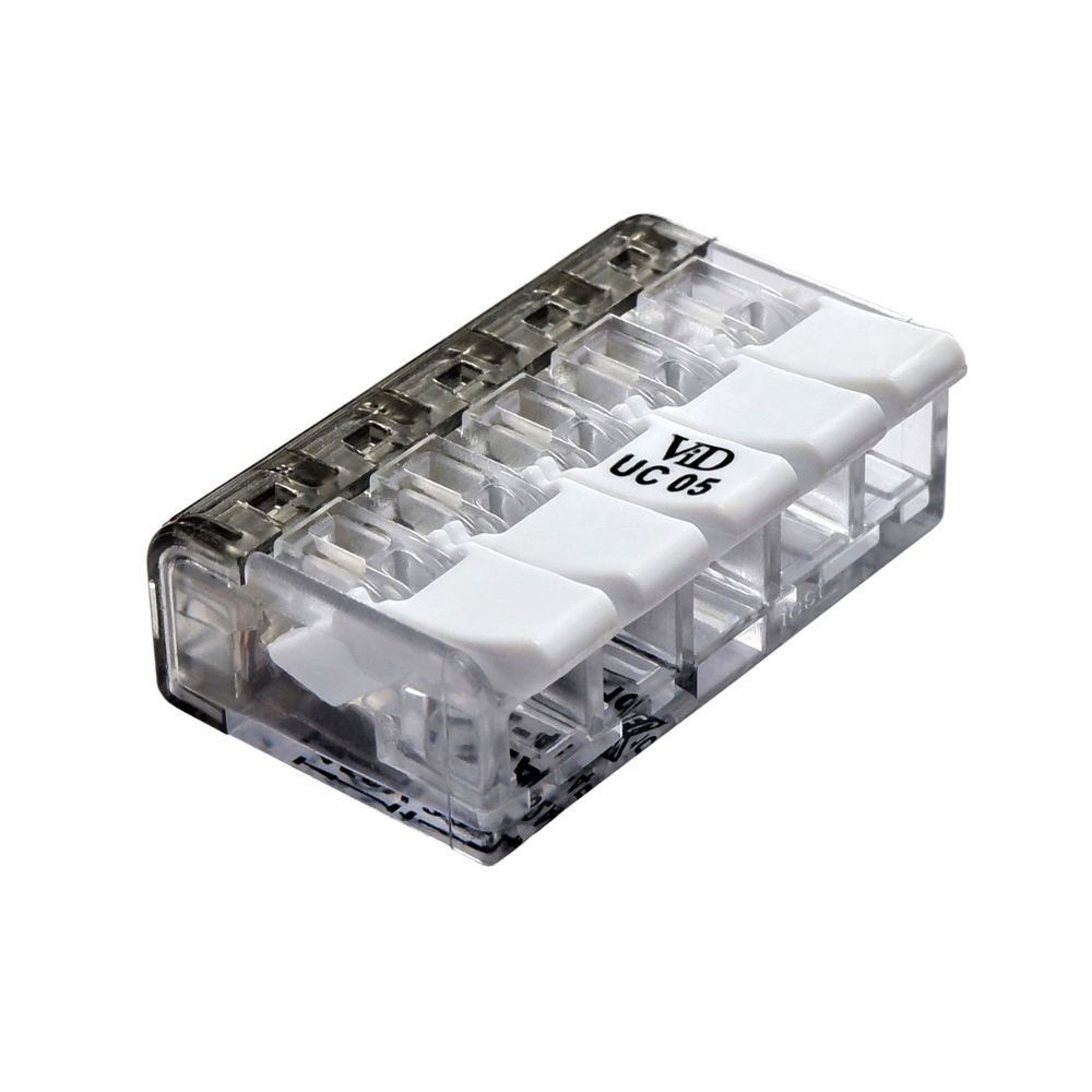 Verbindungsklemme Hebelklemme UC05, 5-polig, 0,2 - 4,0 mm²