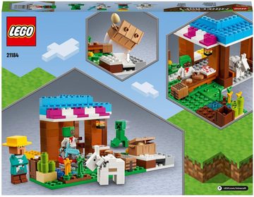 LEGO® Konstruktionsspielsteine Die Bäckerei (21184), LEGO® Minecraft, (154 St), Made in Europe