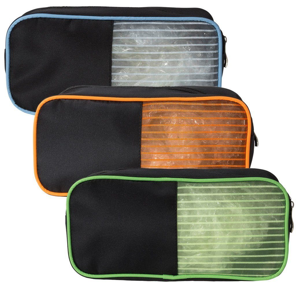 Kulturbeutel Sichtfenster mit Trendyshop365 grün Doppelpack versch. 2-tlg), (Set, im 2 Kosmetiktasche Farben