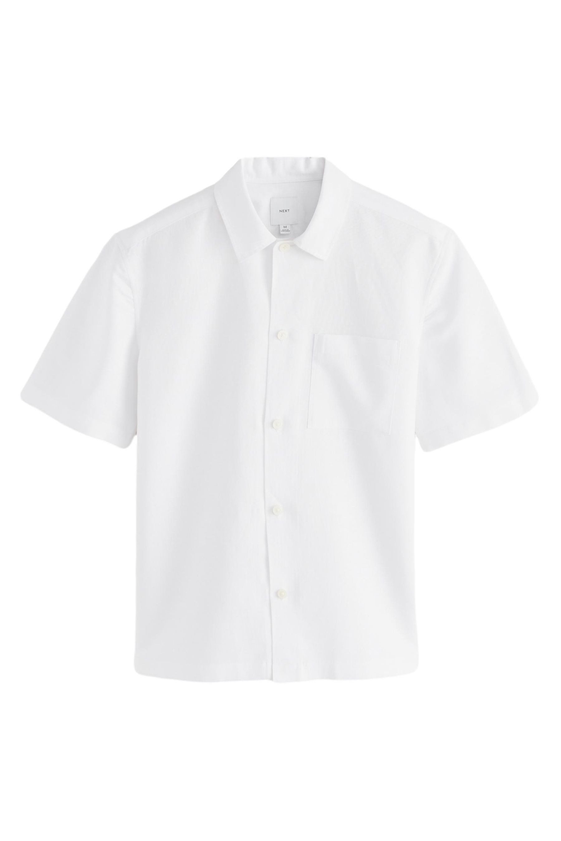 Next Kurzarmhemd Kurzärmliges Hemd aus Baumwoll-Leinenmischung günstig online kaufen
