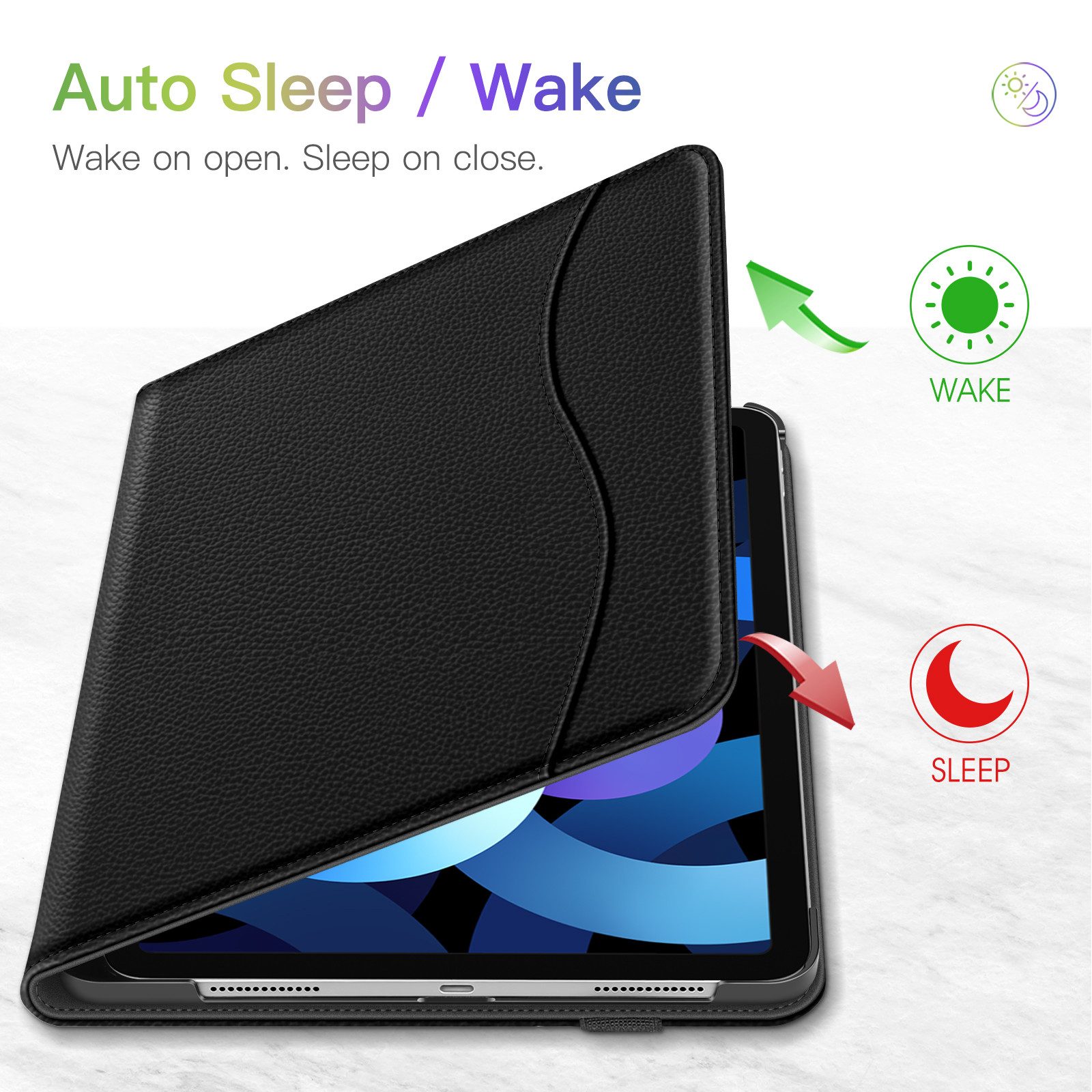 Fintie Tablet-Hülle für iPad Air 11'' M4/M3/M2(2026/2025/2024), iPad Air 5/4 Gen 2022/2020 10,9 Zoll, Multi-Winkel Betrachtung Folio Stand Case Cover mit Dokumentschlitze