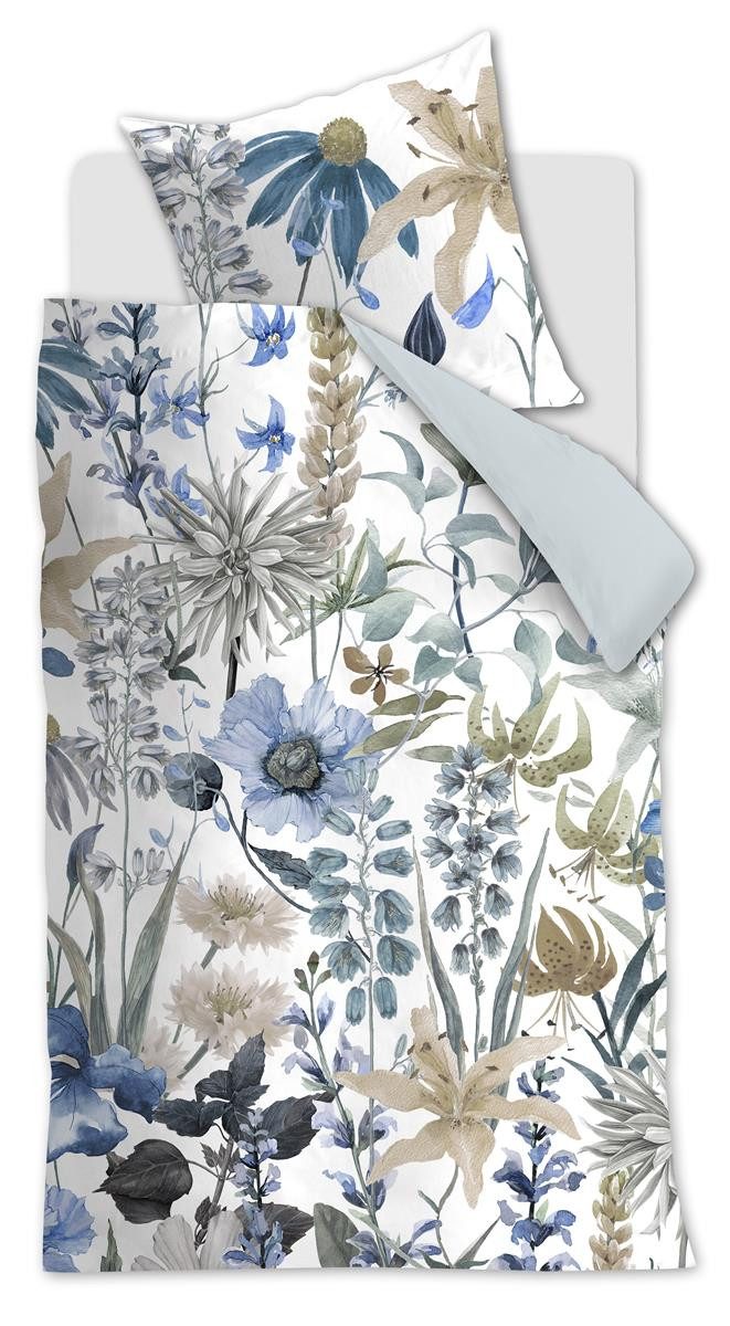 Beddinghouse Bettwäsche Bettwäsche Sybil Blue 135x200 blau, Baumwolle, 2 teilig, bettwäsche 135x200 baumwolle reißverschluss warm baumwolle bettwäsche