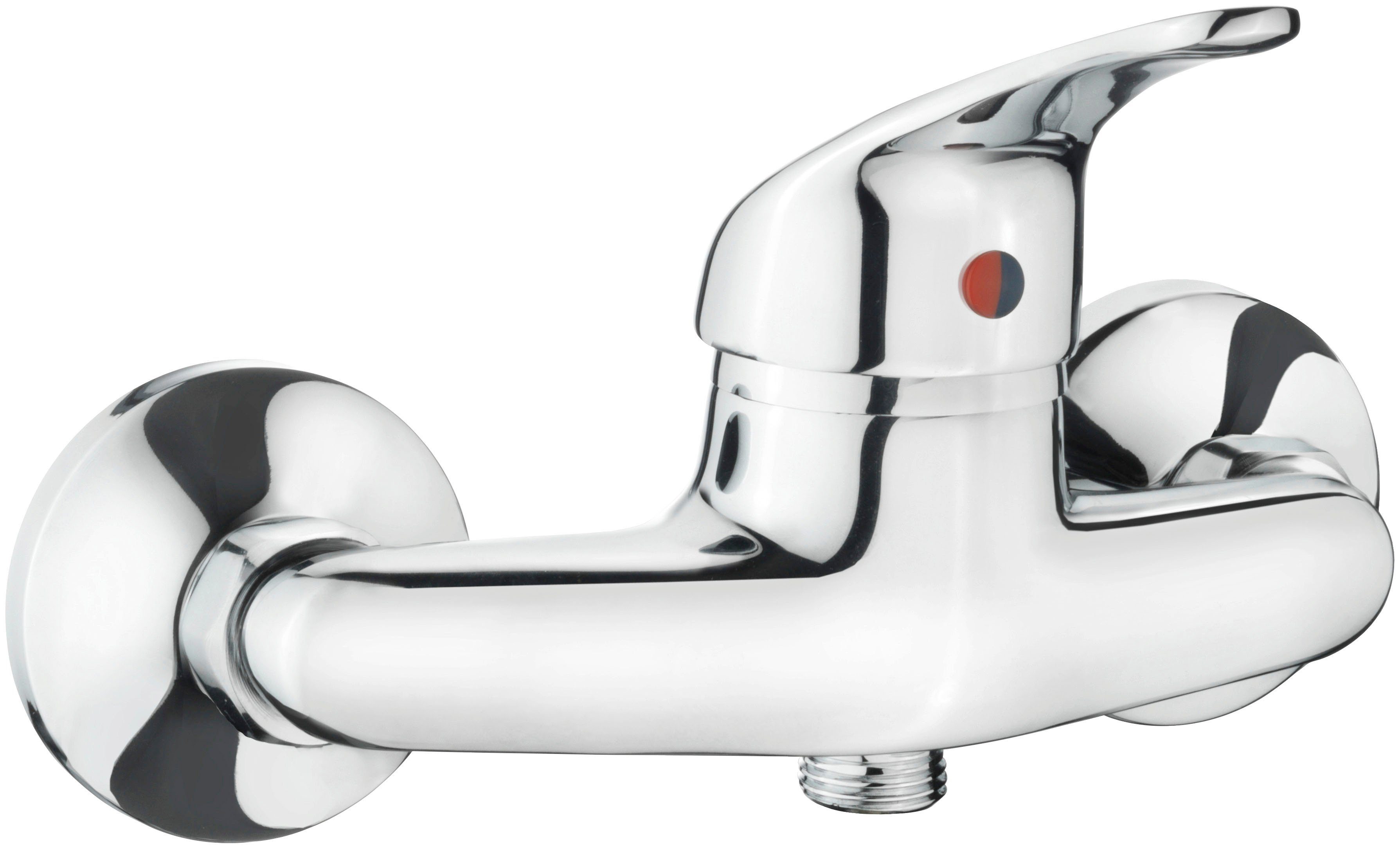 CON:P Badarmatur Brause-Einhebelarmatur "Sesia", Messing, verchromt, 1/2 Zoll Brauseabgang