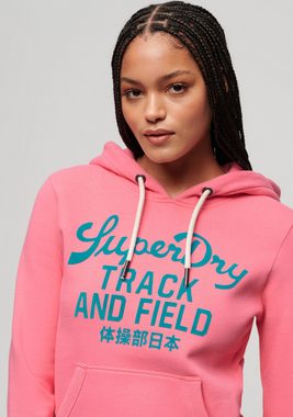 Superdry Kapuzensweatshirt VARSITY FLOCKED GRAPHIC HOODIE