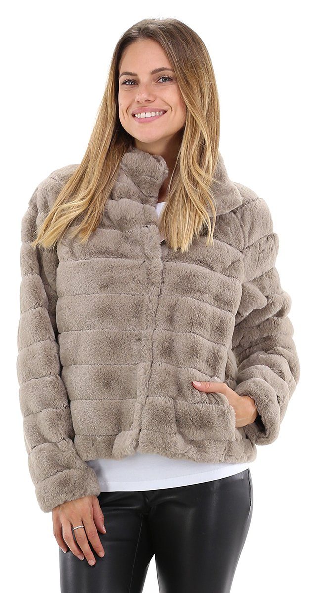 Rino & Pelle Fellimitatjacke Lella Boxy günstig online kaufen