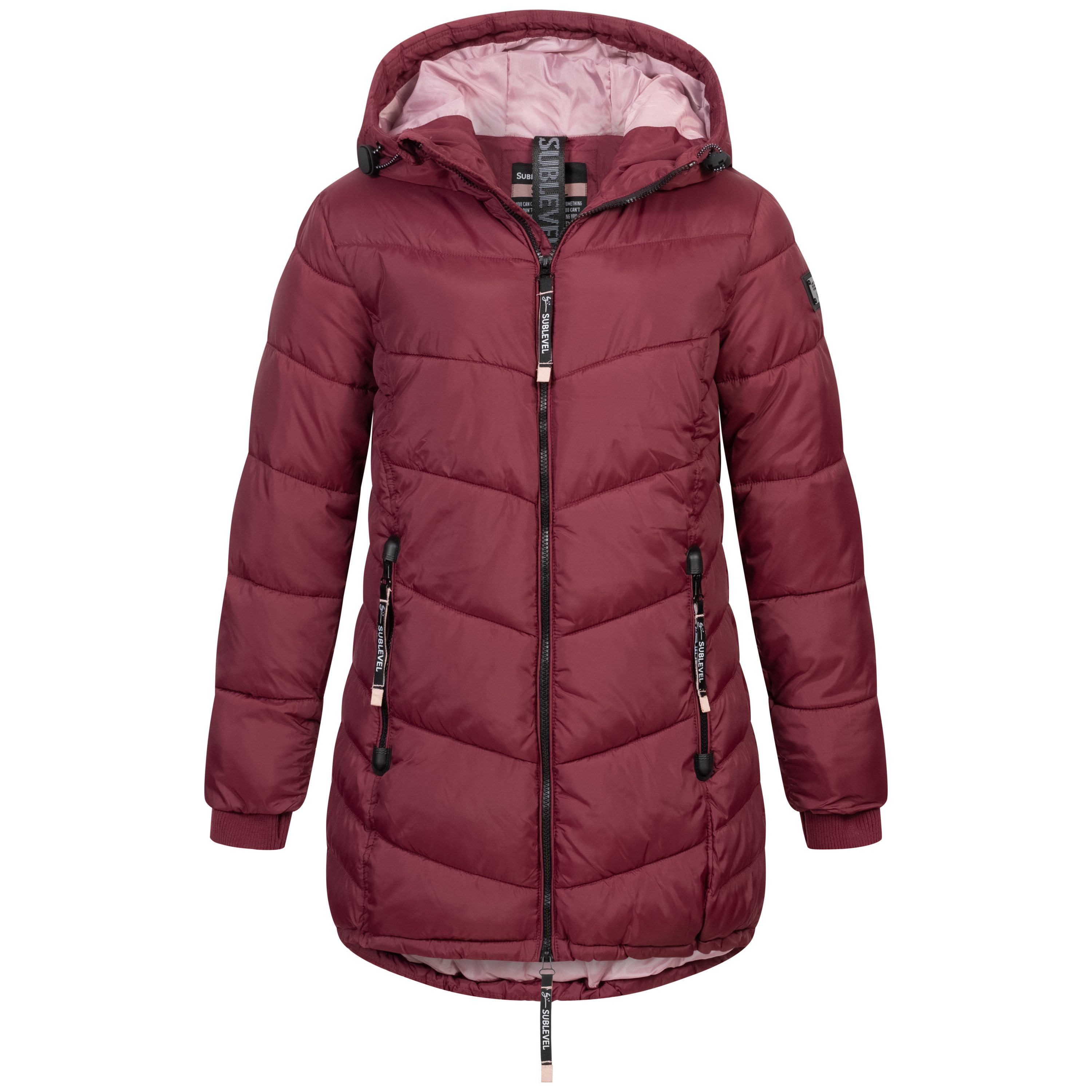 SUBLEVEL Steppjacke Damen Mantel mit Kapuze günstig online kaufen