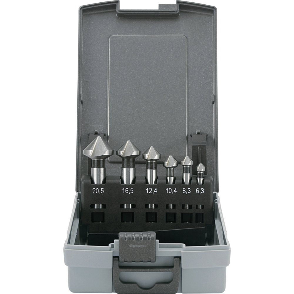 TOOLCRAFT Senkbohrer TOOLCRAFT 1614138 Kegelsenker-Set 6teilig 6.3 mm, 8.3 mm, 10.4 mm, 12