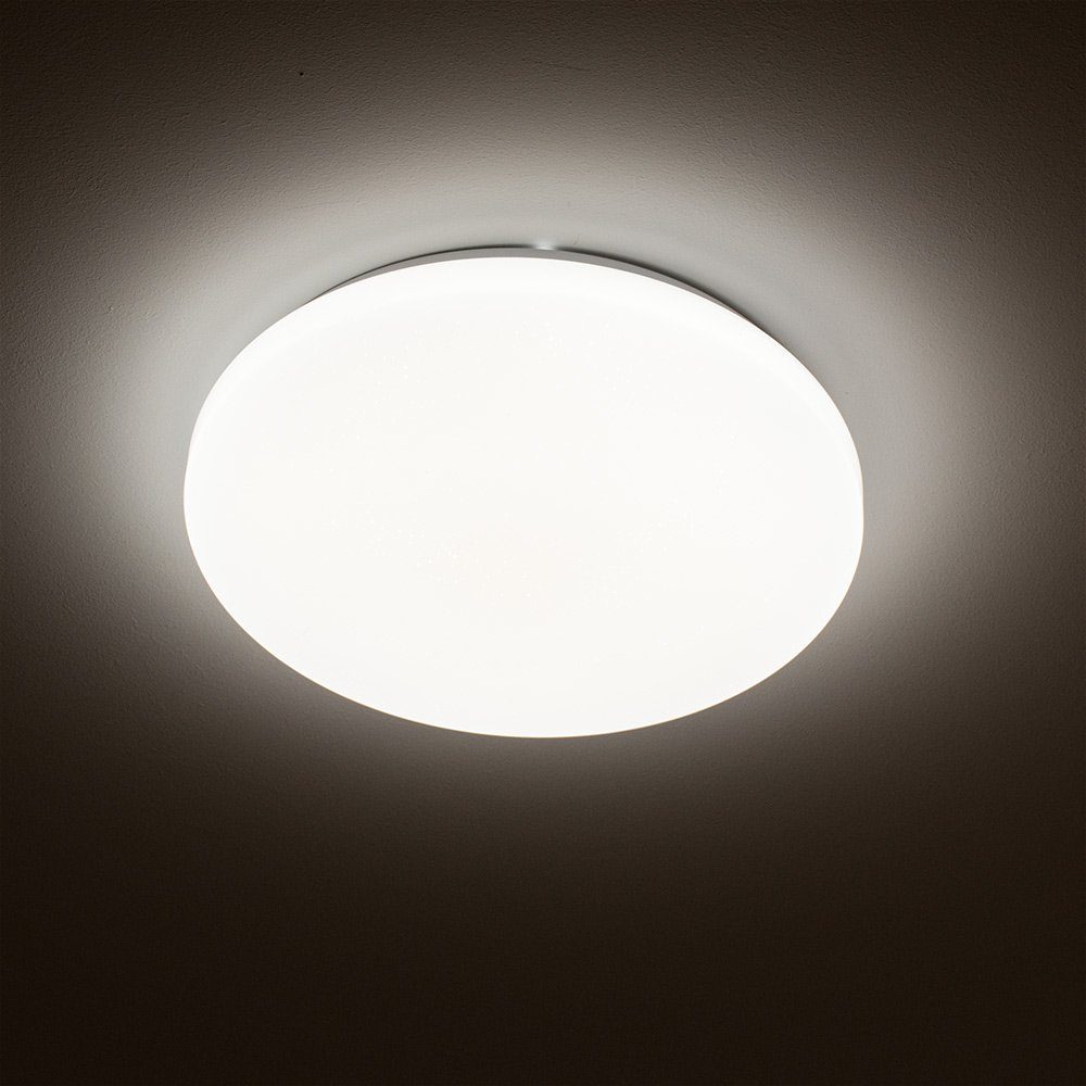 etc-shop LED Deckenlampe Deckenleuchte LED-Leuchtmittel Wohnzimmerlampe verbaut, fest Warmweiß, Rundleuchte Deckenleuchte