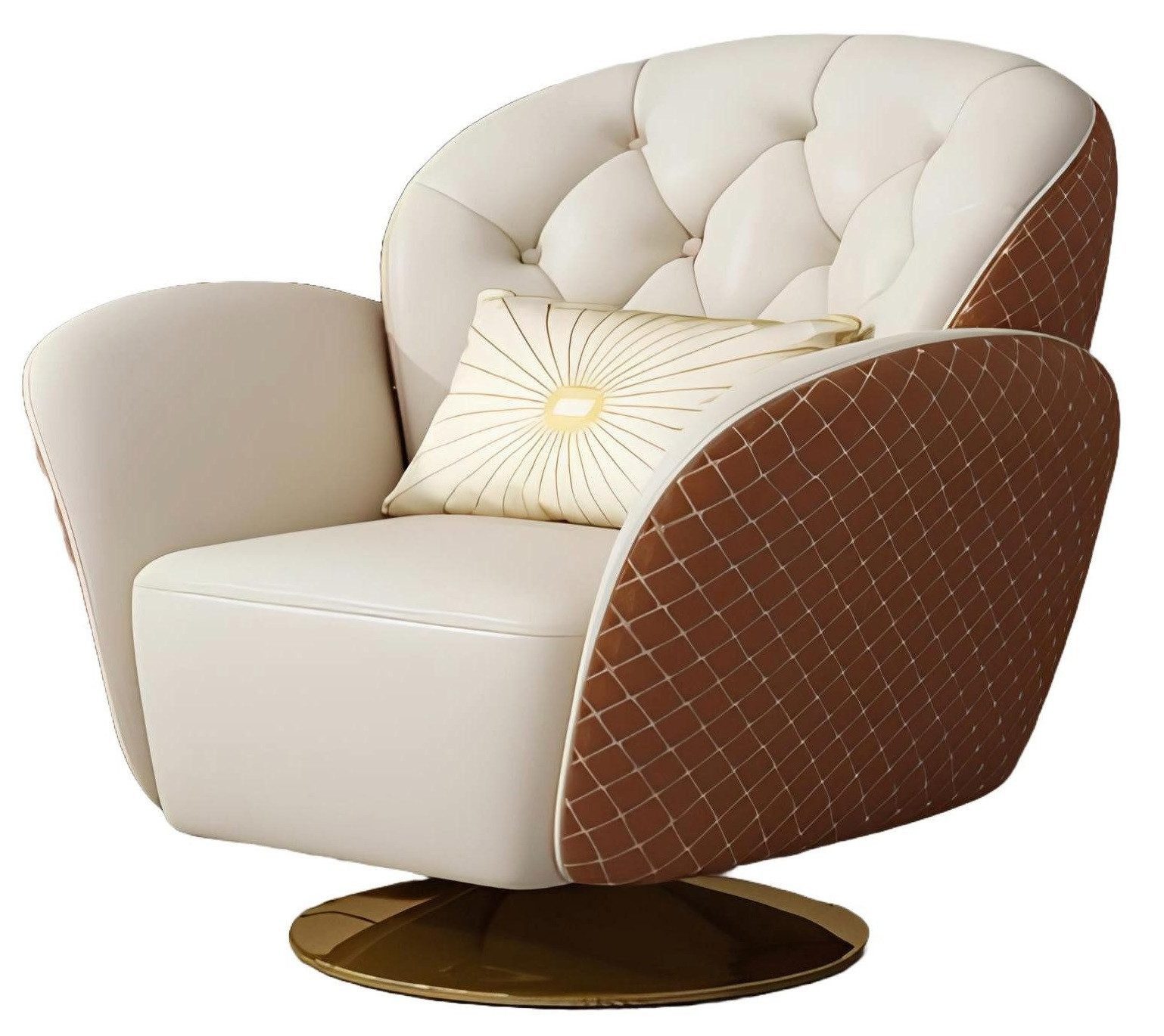 Xlmoebel Loungesessel Luxus Ledersessel mit bequemer Polsterung für entspannte Stunden (Sessel), Hergestellt in Europa