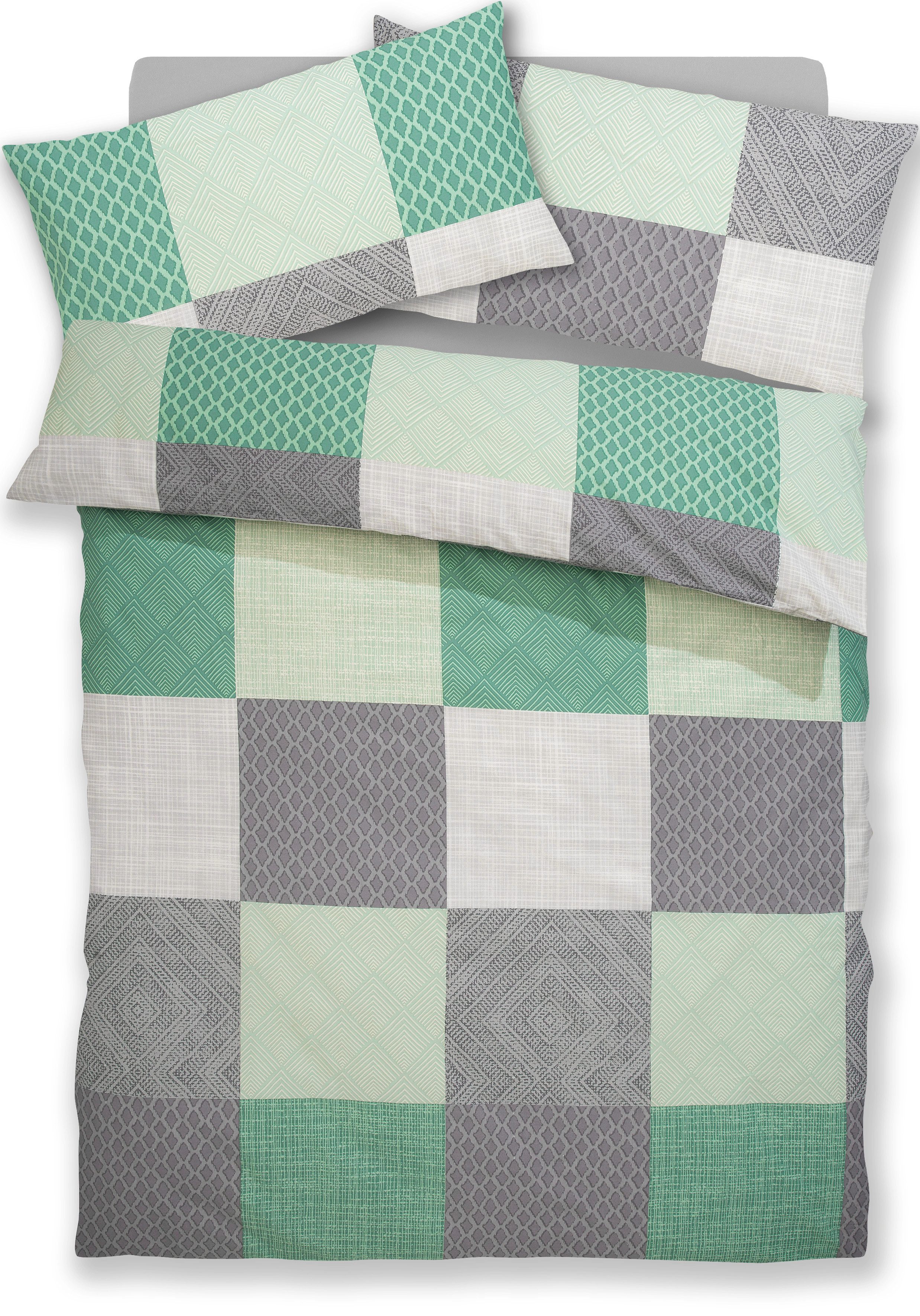 BIERBAUM Bettwäsche Ella, Renforcé, 2 teilig, in hochwertigem Renforcé, Kar günstig online kaufen