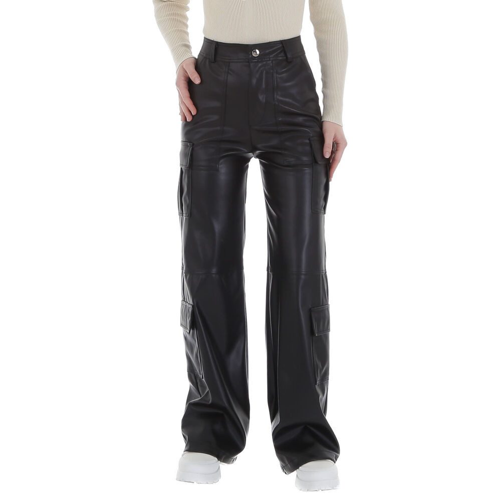 Ital-Design Lederimitathose Damen Freizeit (86365191) Glänzend Hose in Lede günstig online kaufen