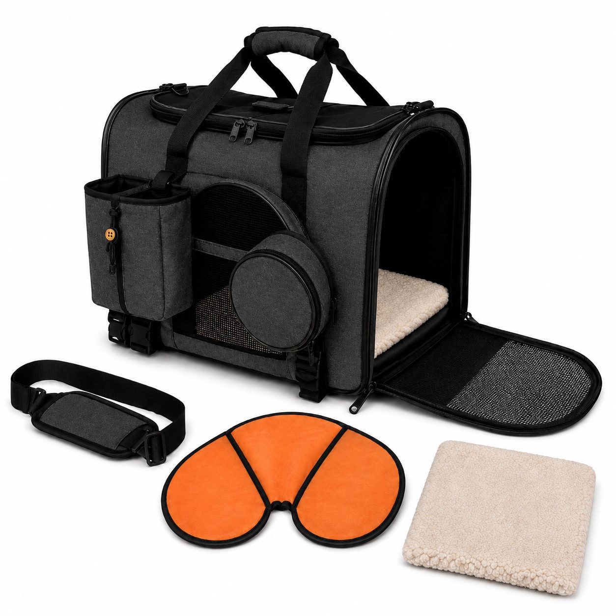 Kaiser24 Hunde-Transportbox Hundetransportbox 47x27x28 cm für kleine Hunde & Katzen bis 7 kg