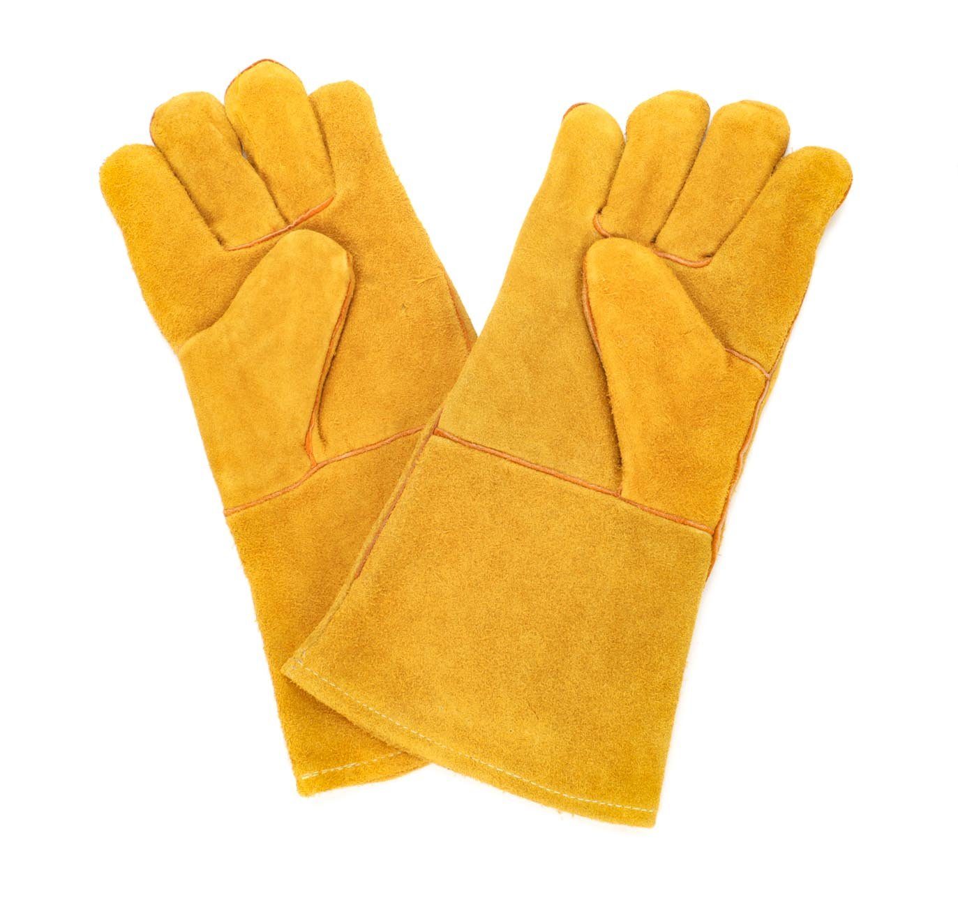 Bubble-Store Hitzeschutzhandschuhe Grillhandschuhe (100% Rindsleder) Grillhandschuhe Kaminhandschuhe