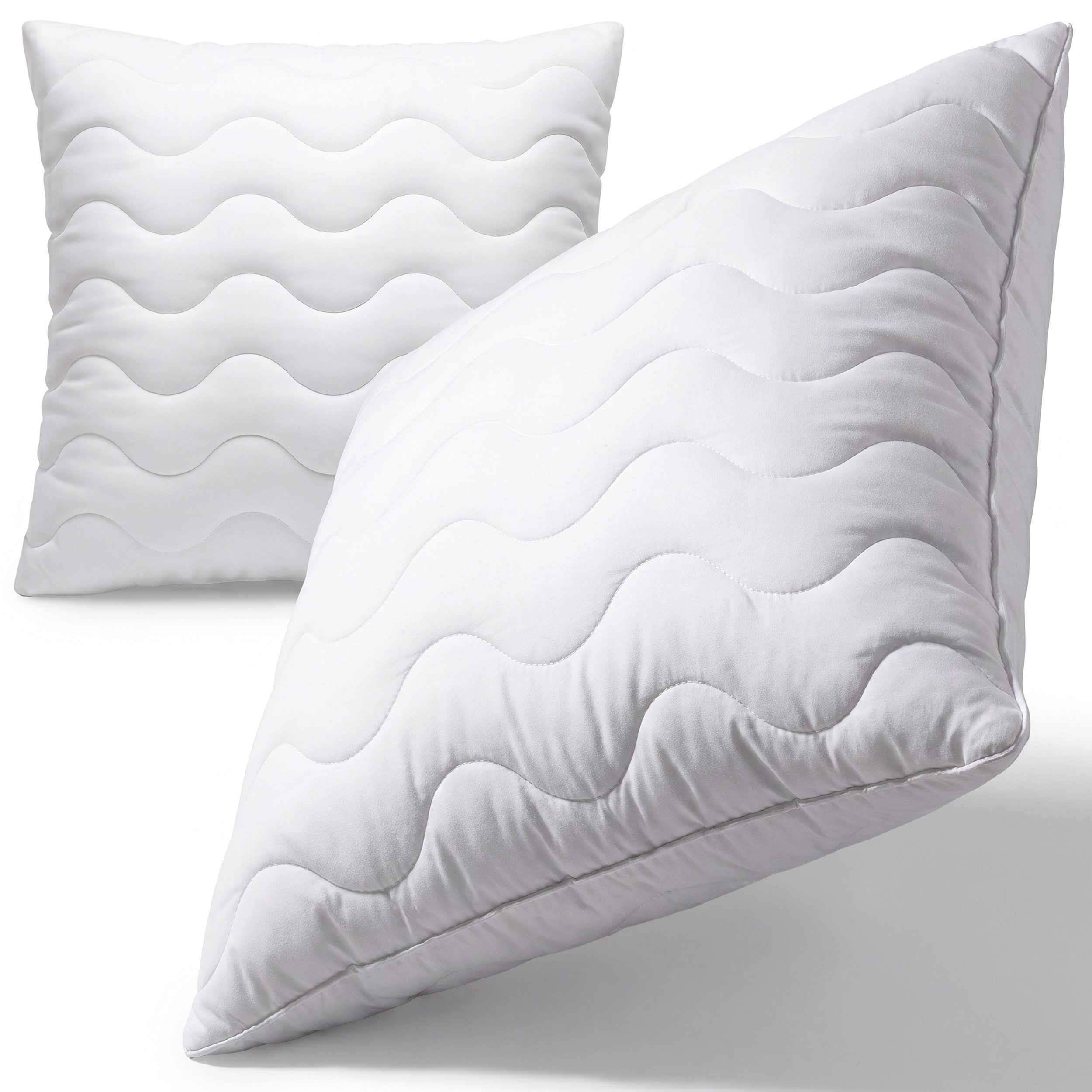 Gentle North Microfaserkissen Hochwertige Kopfkissen in Hotelqualität verschiedene Größen, Füllung: 100% Polyester, Seitschläfer, Rückenschläfer, Seitenschläfer, Bauchschläfer, 1- oder 2-tlg., Reißverschluss für Füllung, waschbar, Made in EU, allergikerfreundlich