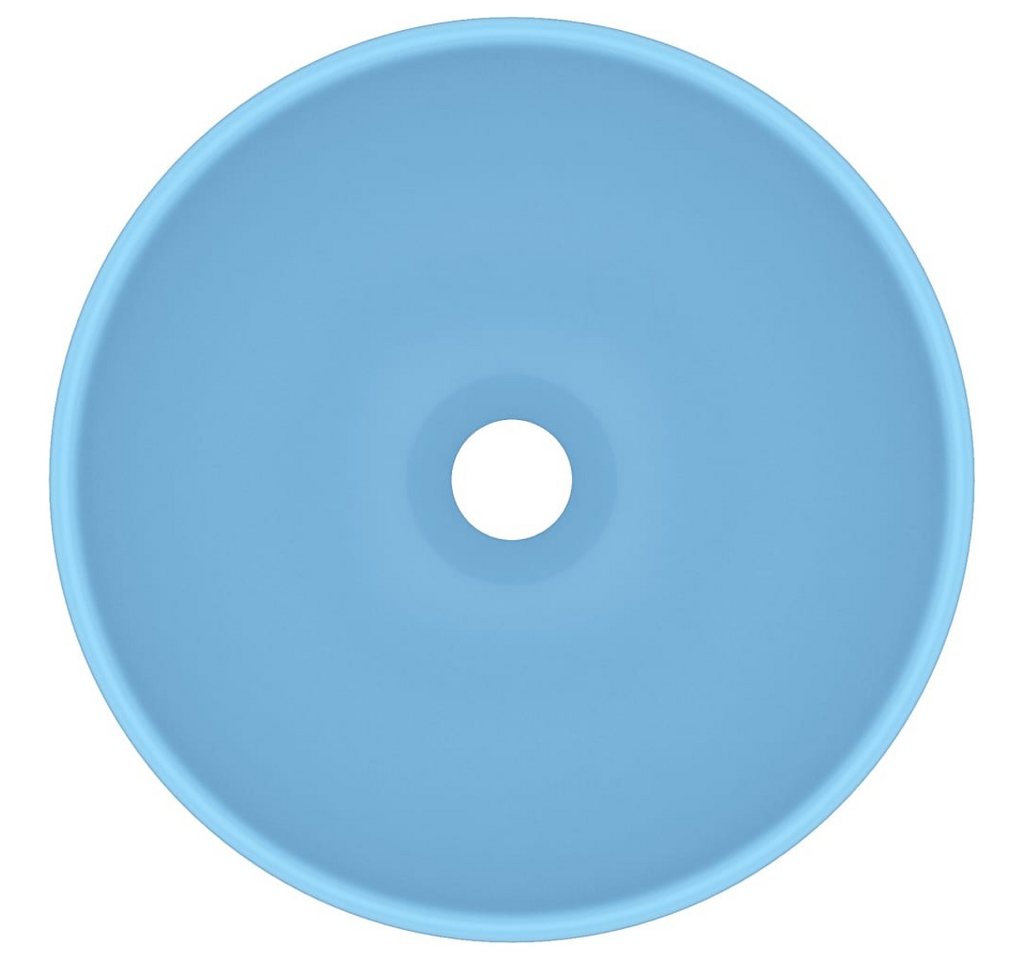 Thumbnail - vidaXL Waschbecken Luxus-Waschbecken Rund Matt Hellblau 32,5x14 cm Keramik