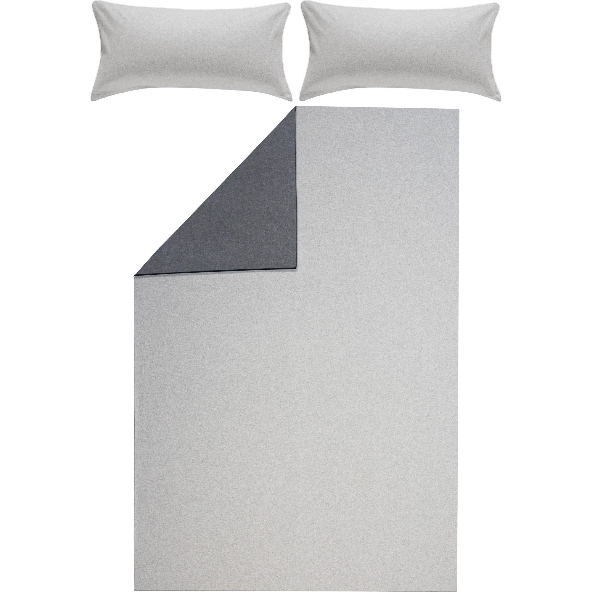 Erwin Müller Bettwäsche Wendebettwäsche, Biber, Uni günstig online kaufen