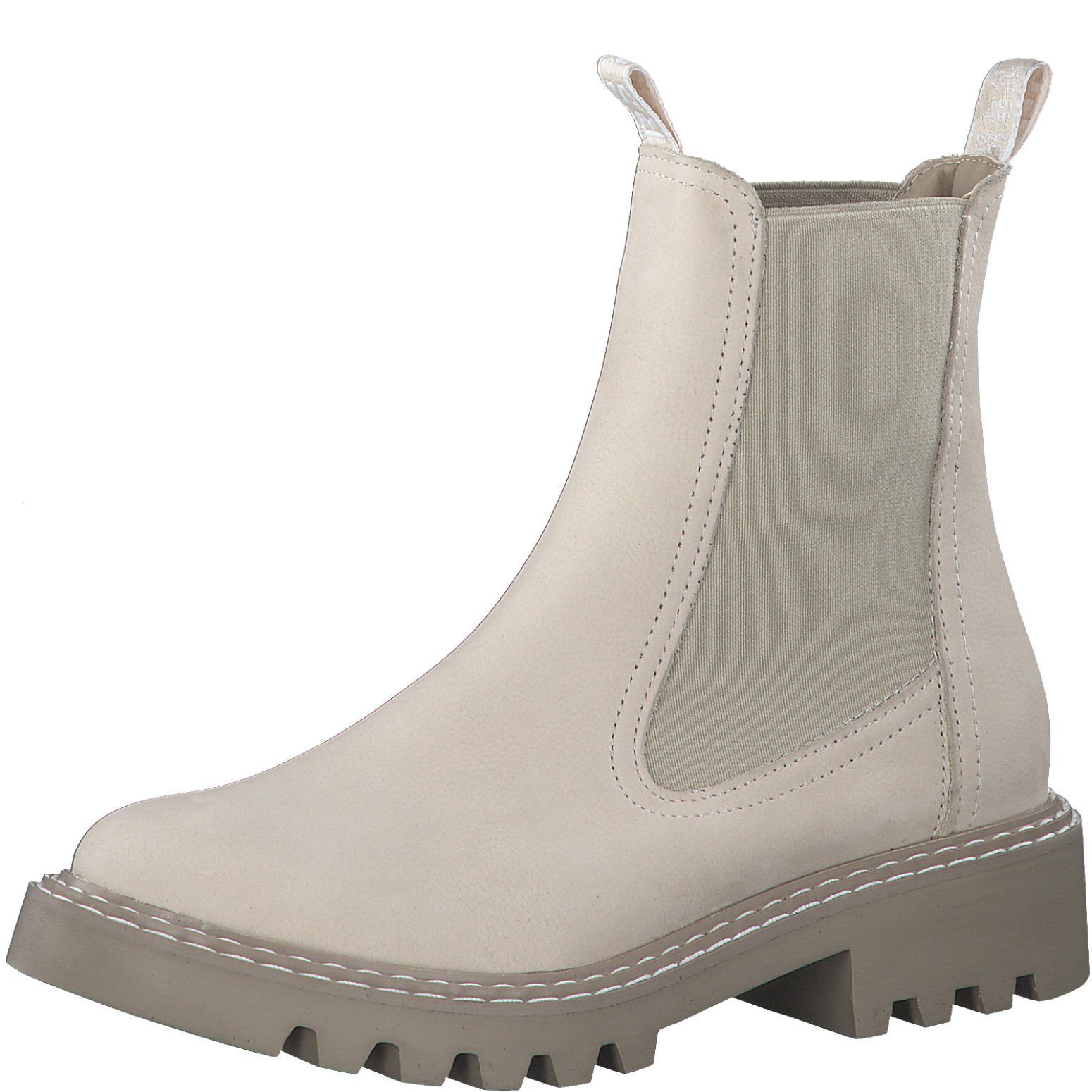 Tamaris Chelseaboots 376 Ivory nubuc