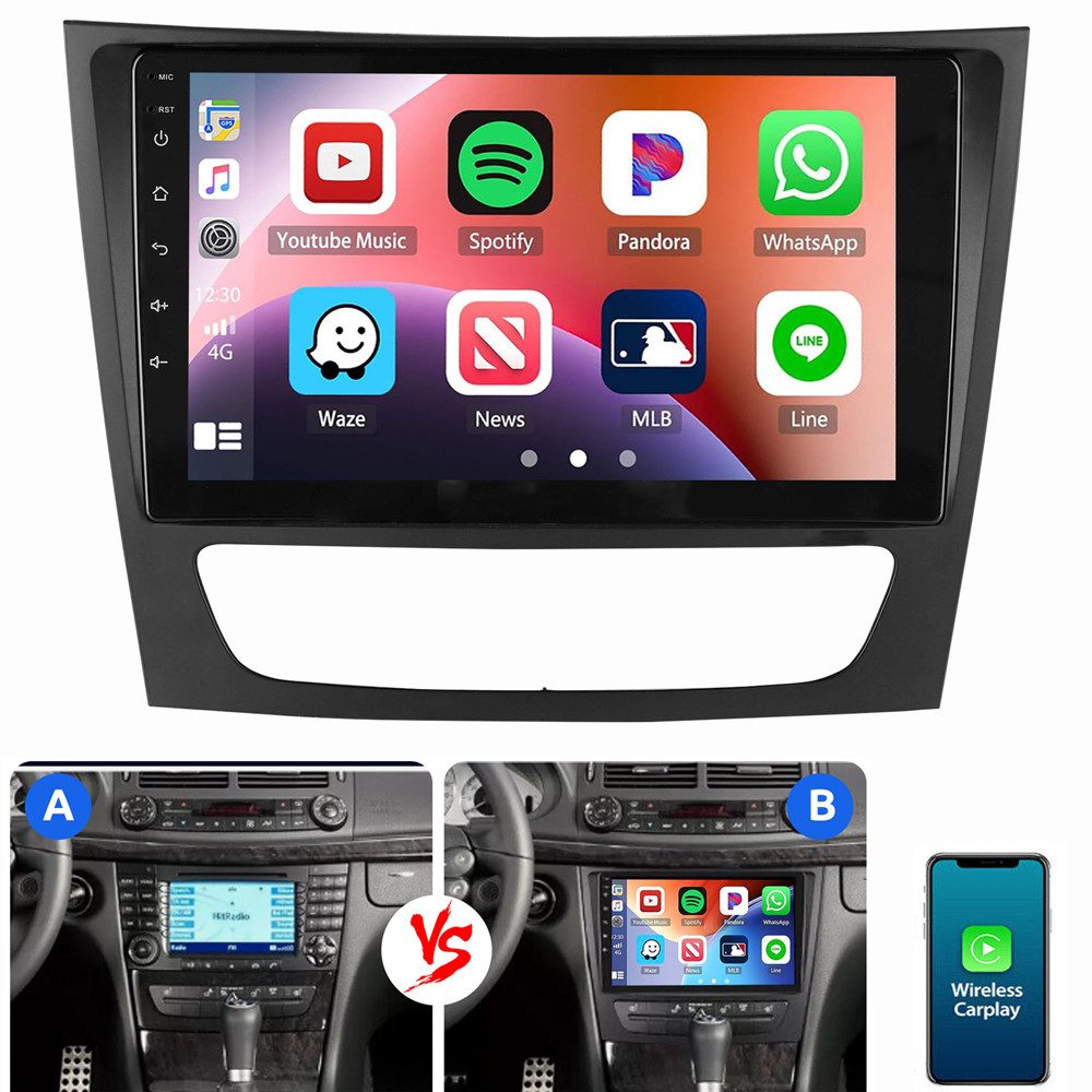 Für Mercedes E-Klasse W211 W219 Android 14 GPS Autoradio