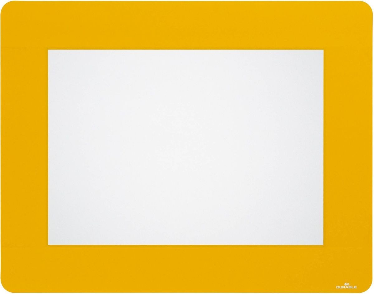 DURABLE Kettenschloss Bodenmarkierungsfenster A4 ablösbar signalgelb VE=10 Stück