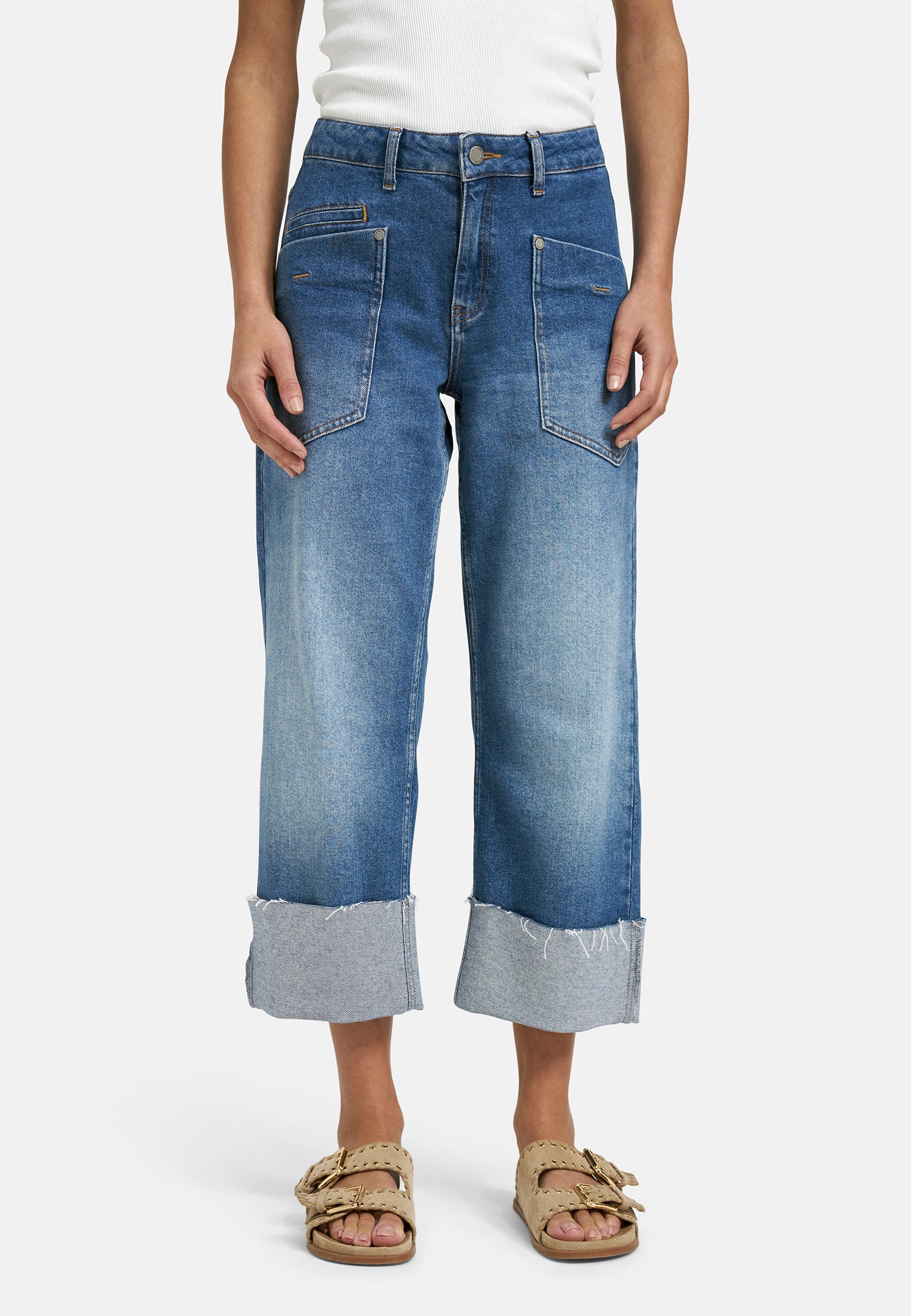 Smith & Soul Regular-fit-Jeans mit Krempelsaum
