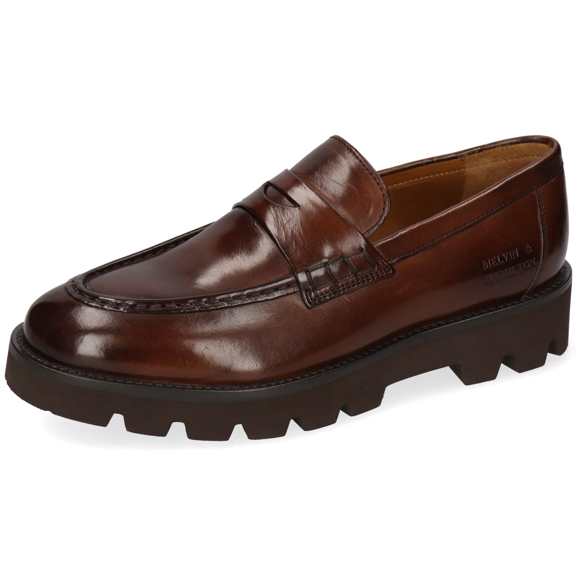 Melvin & Hamilton Jade 6 Leder-Loafers für Damen Loafer Plateausohlen, Echtes Leder, Vegetabile Gerbung