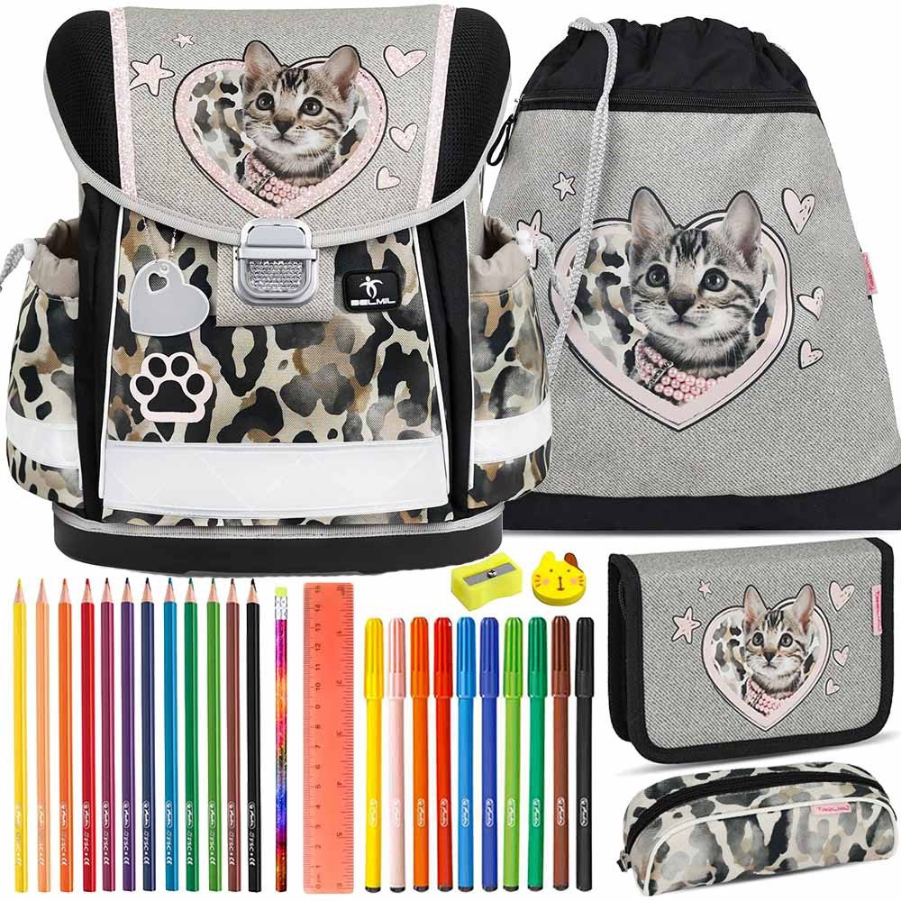 Belmil Schulranzen Set Classy 10-teilig 2025 Mädchen Wild Cat