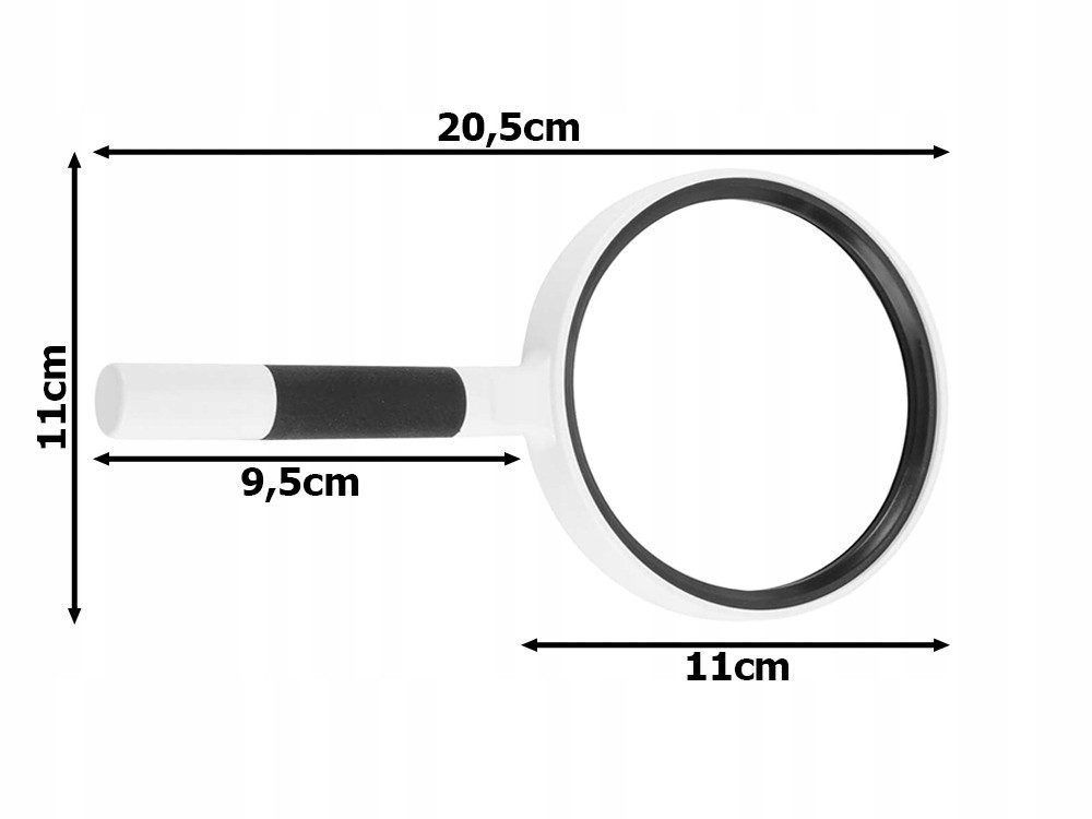 VERK GROUP Handlupe Lupe 3fach Vergrößerung 95mm Leselupe Handlupe Glaslinse, 1-tlg., 3-fache Vergrößerung, 95 mm Glaslinse – Bild 2 von 5