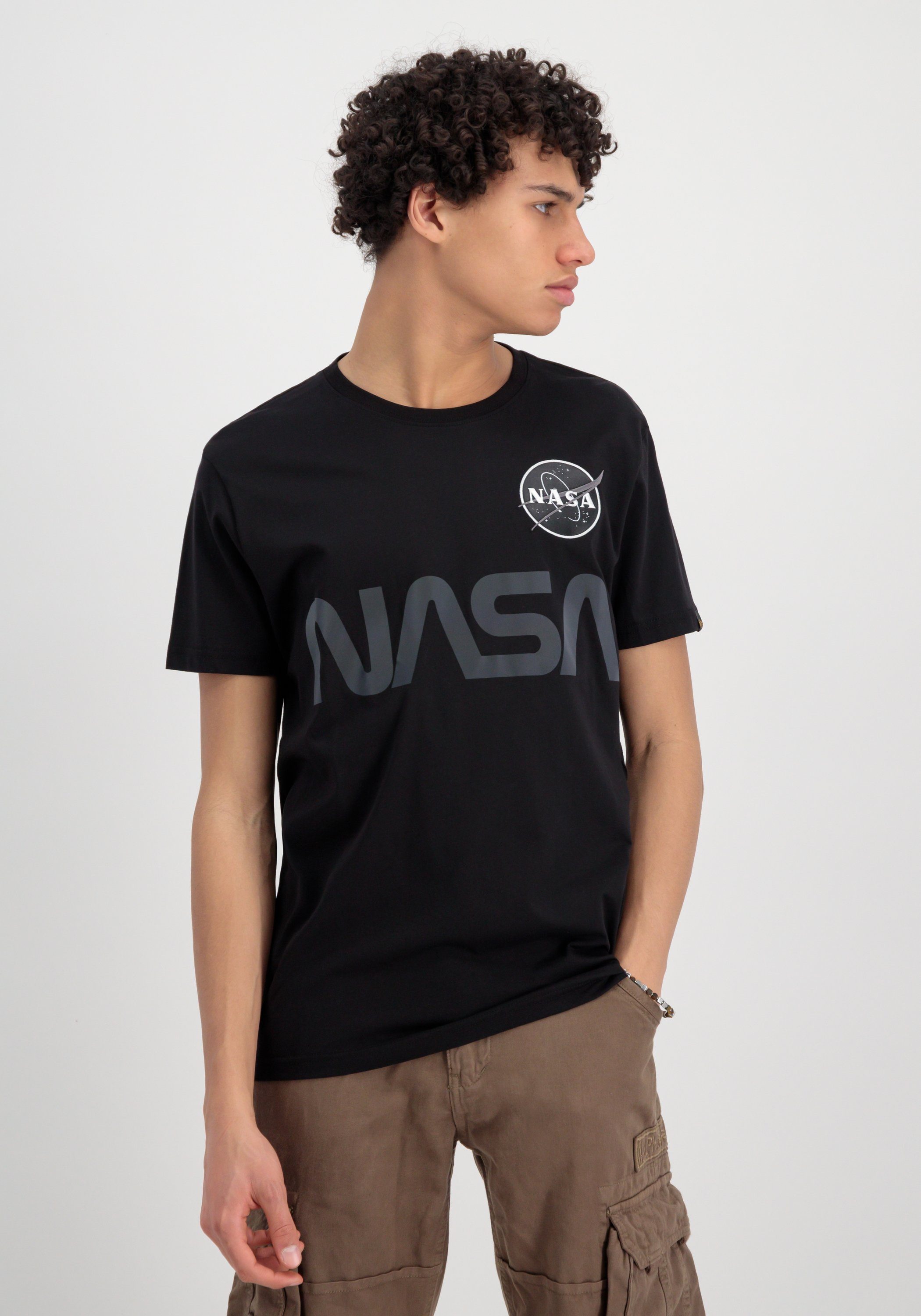 Alpha Industries T-Shirt Alpha Industries Men - T-Shirts NASA Rainbow Ref. T black
