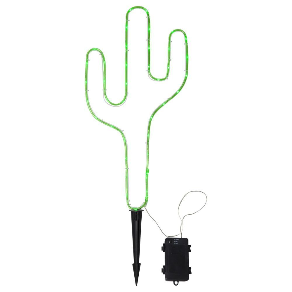 STAR TRADING Gartenleuchte LED Gartenleuchten warmweiss, Leuchtmittel Tuby Grün in fest ja, enthalten: keine Deko LED, verbaut, Batteriebetrieben, Kaktus Angabe