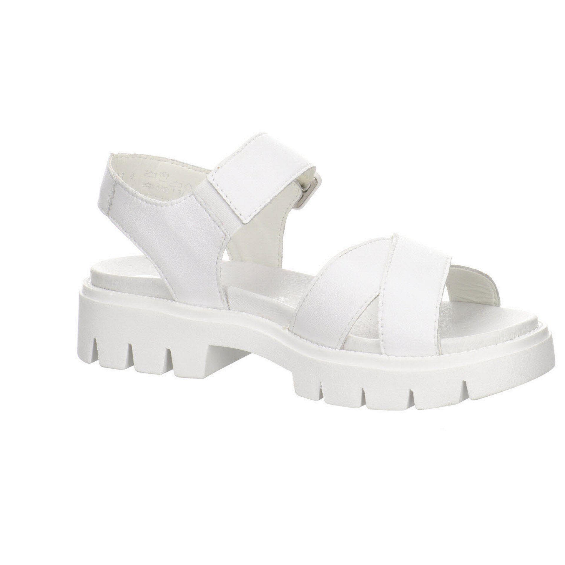 Lackleder Remonte Damen Plateausandaletten sportweiss Riemchensandalen Sandale