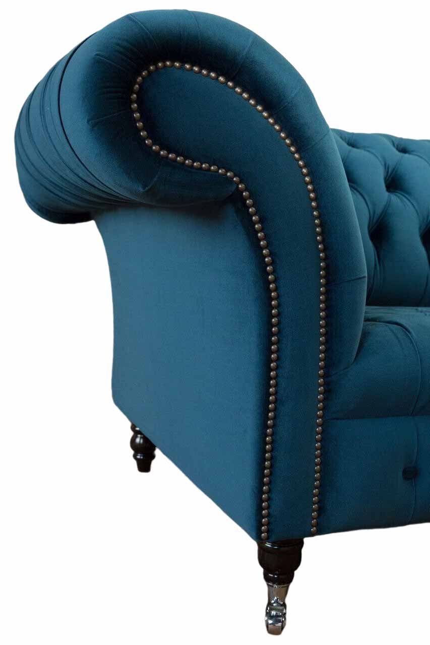 JVmoebel Chesterfield-Sofa, Chesterfield Sofa Sofas Wohnzimmer Design Textil Couch Klassisch