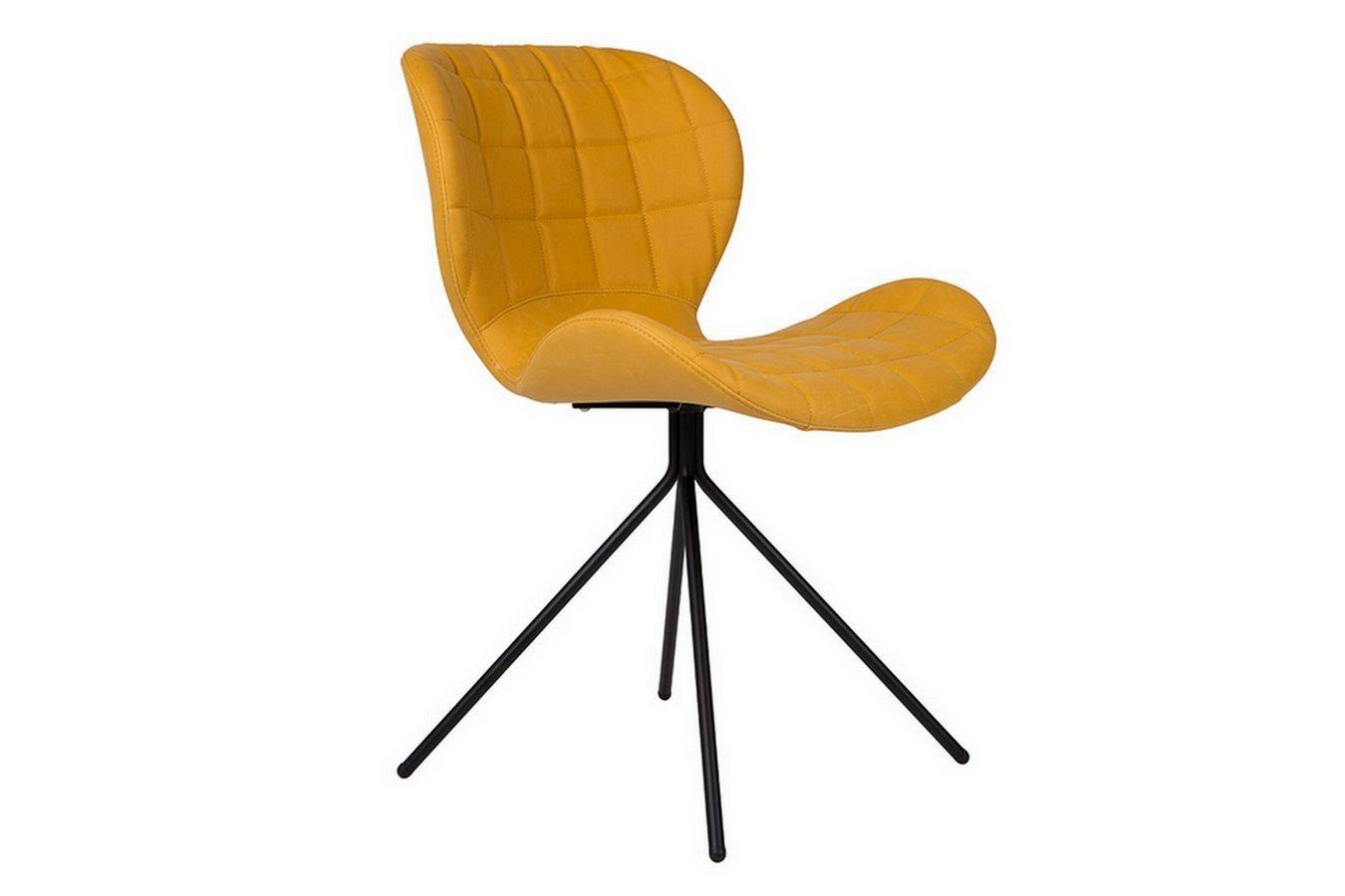 Esszimmerstuhl OMG Zuiver Stuhl gelb Metall Leder