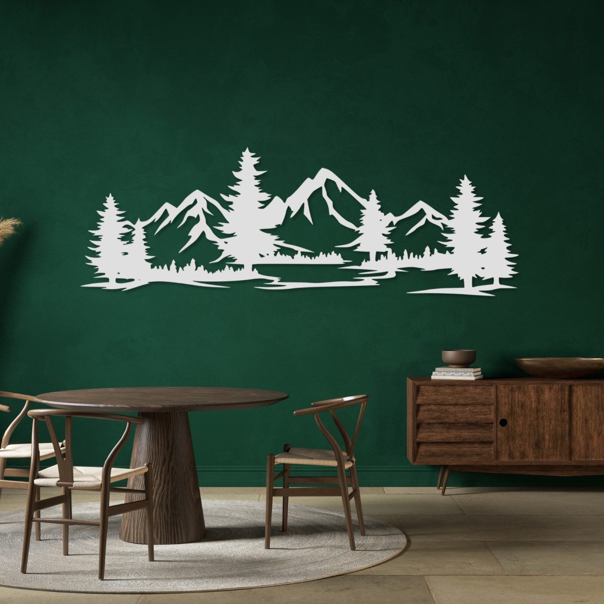 EYOKA Wanddekoobjekt 3D Wandbild aus Holz Wanddeko Moderne Holzkunst 6mm stark (6mm), Wandbild für Wohnzimmer Schlafzimmer Büro mit Doppelseitigem Klebeband