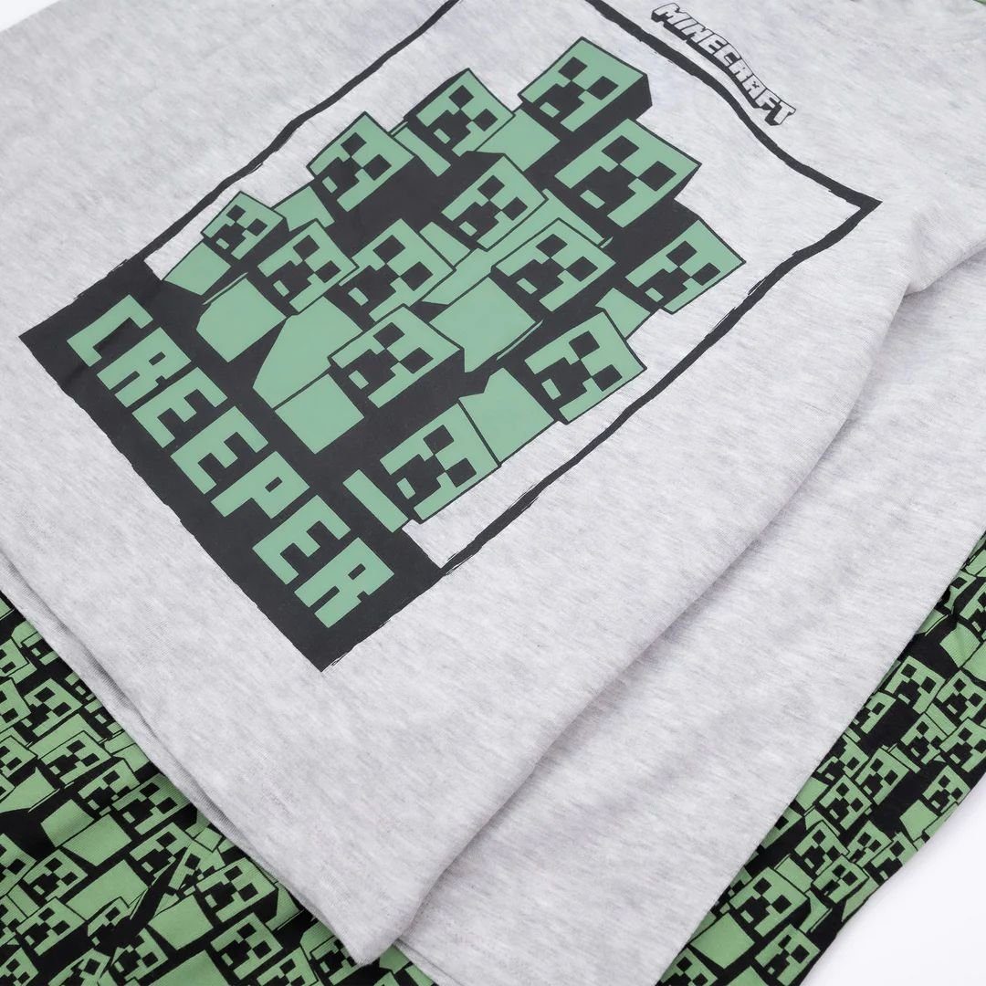 Minecraft Schlafanzug MINECRAFT Kinder Pyjama langer Schlafanzug für Jungen + Mädchen langer Kinderpyjama – Bild 5 von 5