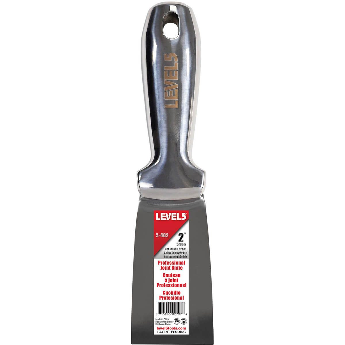 LEVEL5 Universalspachtel LEVEL5 Spachtel ganz aus Edelstahl Malerspachtel 51mm 5-402