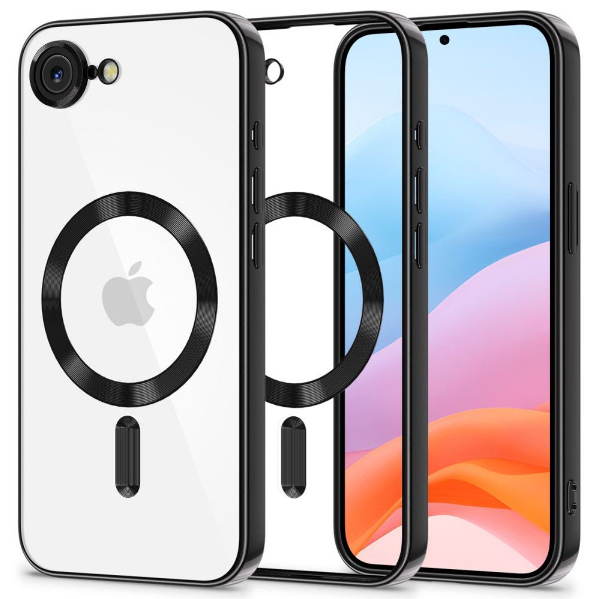 TECH PROTECT Handyhülle MagFlex Case Kompatibel mit iPhone 16e Transparent mit Magnetfunktion 6,1, Hybrid-Design mit integrierter Magnetfunktion für Zubehör