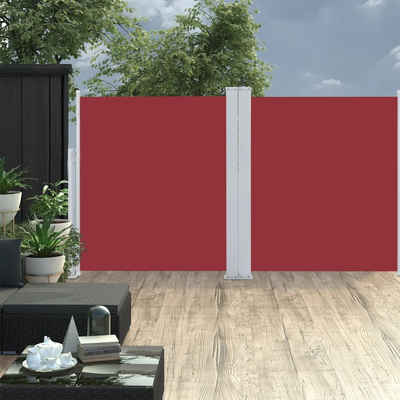 vidaXL Balkonsichtschutz Seitenmarkise Ausziehbar Rot 160x600 cm