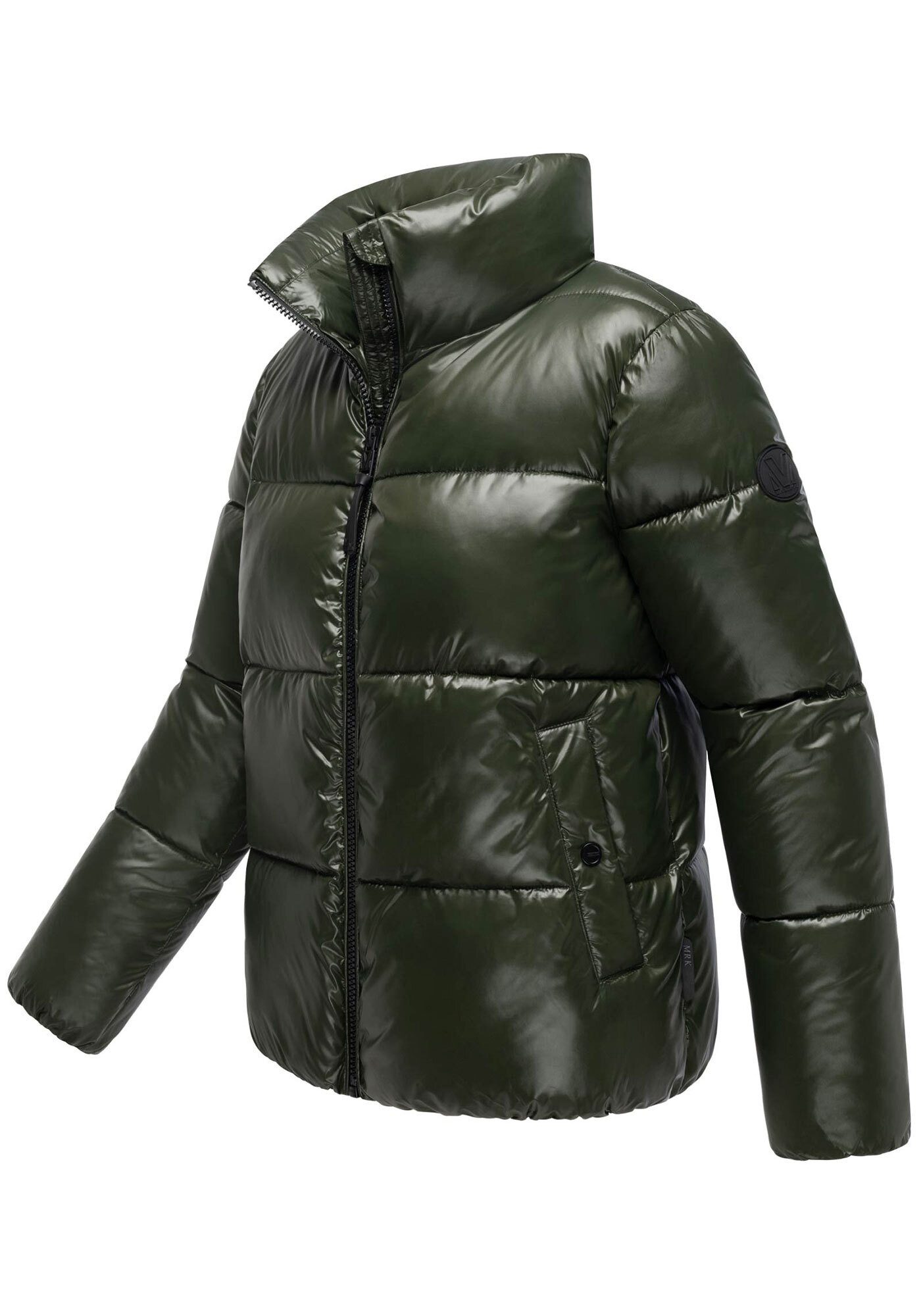 Marikoo Winterjacke Hazalee mit leicht gläzendem Obermaterial und hohem Kragen