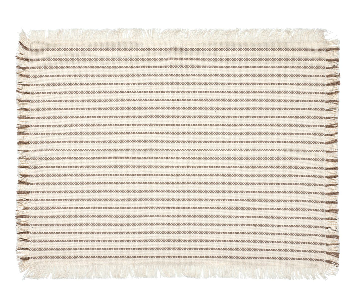 Broste Copenhagen Platzset Elouise Tischset off white/fungi grey 41,5x32cm günstig online kaufen