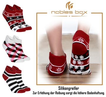 NoblesBox Haussocken Rutschfest Thermosocken (Beutel, 3-Paar, 37-40 EU Größe) Damen Warme Socken, Wintersocken