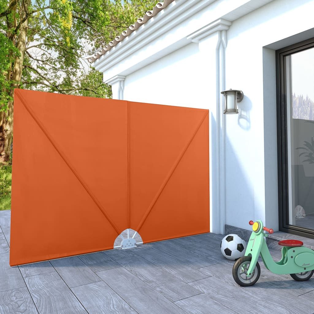 furnicato Markise Faltbarer Balkonfächer 240 x 160 cm in Terracotta-Rot UV- und witterungsbeständige Seitenmarkise mit Wandhalterung