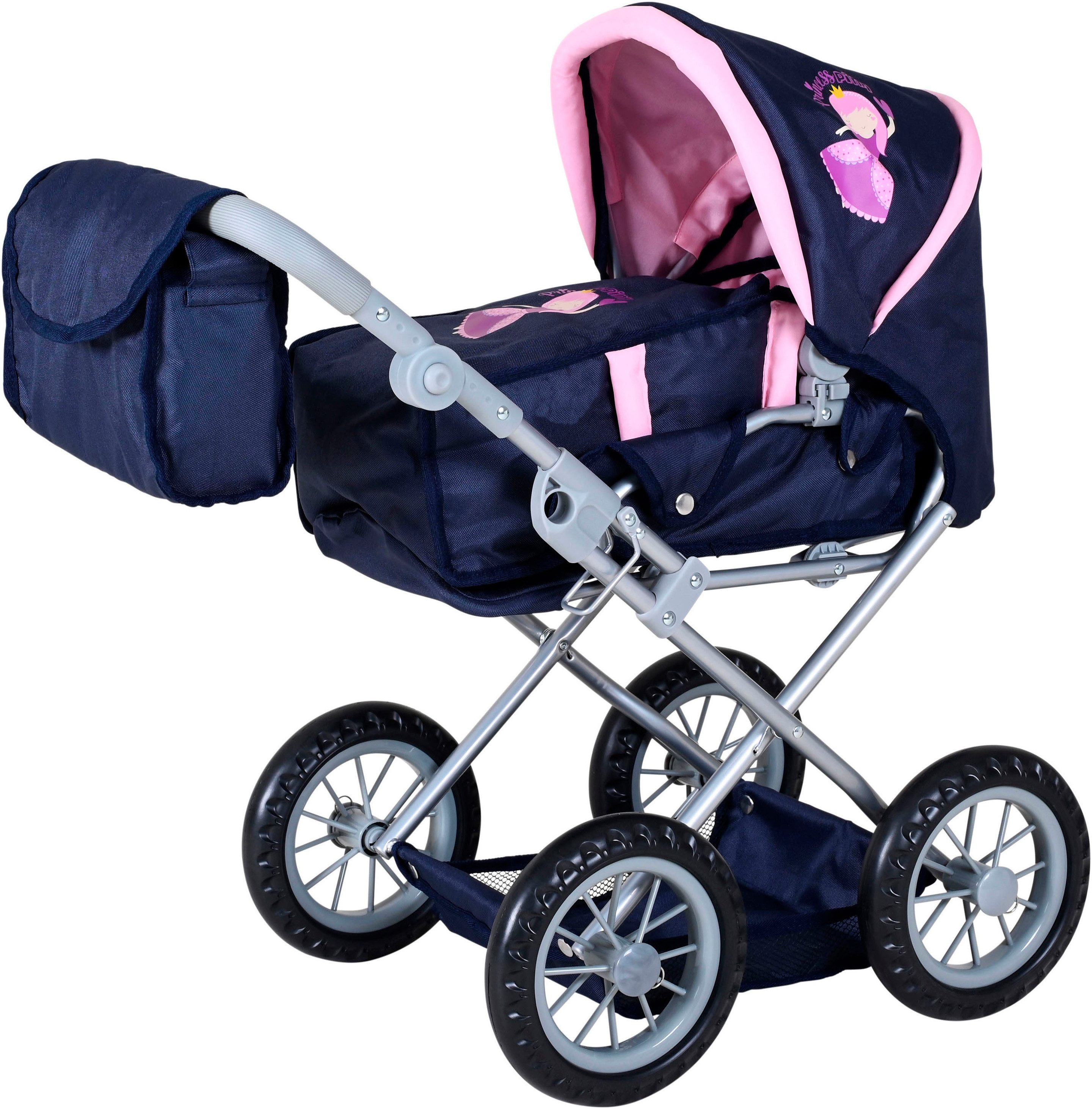 Knorrtoys® Kombi-Puppenwagen Ruby - princess blue, mit Wickeltasche günstig online kaufen