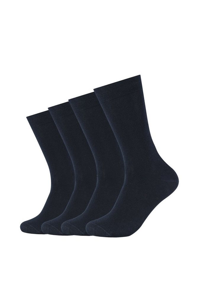 Camano Socken Socken 4er Pack, Mit handgekettelter Zehennaht besonders  beqeuem