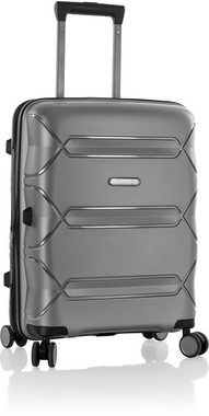 Heys Hartschalen-Trolley Milos grau, 53 cm, 4 Rollen, Hartschalen-Koffer Handgepäck-Koffer TSA Schloss Volumenerweiterung