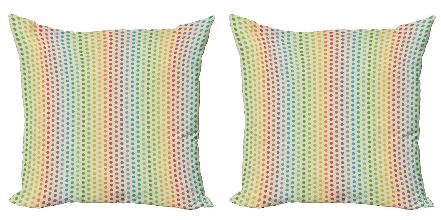 Spectrum Kissenbezüge Punkte Accent Bunte Modern Regenbogen Doppelseitiger Abakuhaus Stück), (2 Digitaldruck,