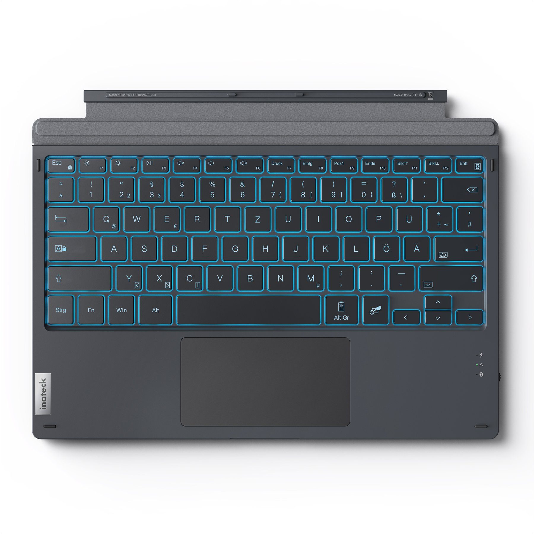 mit (Beleuchtete) Pro Inateck für Tastatur Surface 6/5/4 Touchpad 7/7+/ Tastatur